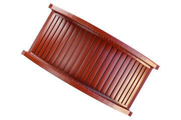 Wooden Bridge isolated on white background, Save clipping path