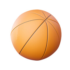 Golden Basketball isolated on white background, Save clipping path