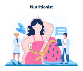 Nutritionist concept. Nutrition therapy with healthy food