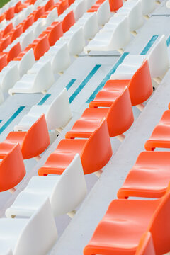 Empty bleachers on a stadium