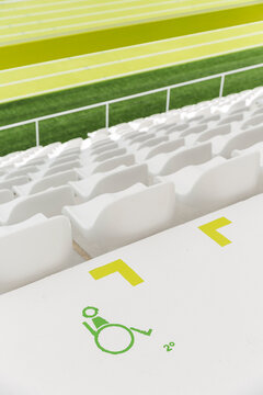 Handicap seats on a stadium
