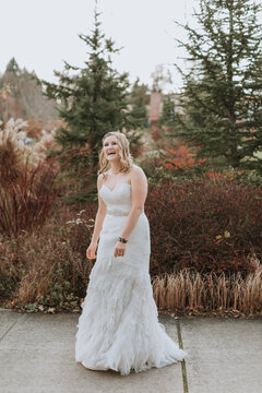 Joyful Bride on Wedding Dat