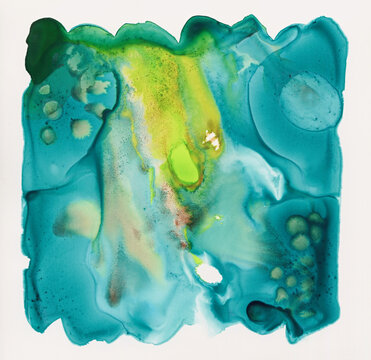 Watercolor and ink abstract background