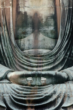 The hands of the Great Buddha of Kamakura