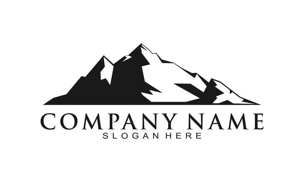 Mountain illustration vector logo design