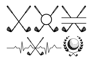 Golf svg, Golf Ball Logo svg, Golf Bat svg, Golf Ball Heartbeat, Golf Club svg, cricut design space, vinyl cut files
