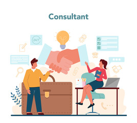 Professional consultant service. Research and recommendation. Idea of data