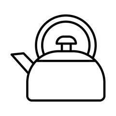 coffee kettle utensil line style icon