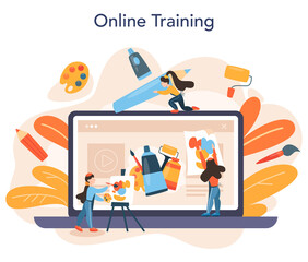 Artist online service or platform. Idea of creative people and profession