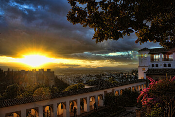 atardecer en la alhambra