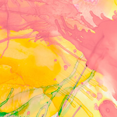 Watercolor Illustration. Orange Ethereal Texture. 