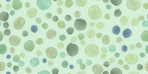 Seamless Circle Texture. Watercolour Eucalyptus 