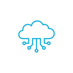 Cloud computing icon vector illustration
