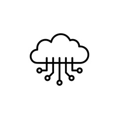 Cloud computing icon vector illustration