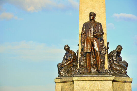 Rizal Park also known as Luneta National Park monument in Manila, Philippines