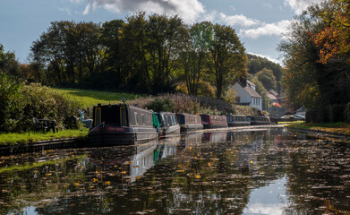 a row of narrow boats on one of Dudley's many canals (or the cut as we know it) near the Stewponey...