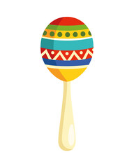 maracas mexican culture flat style icon