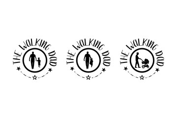 The Walking Dad SVG, The Walking Dad Shirt, fathers day tshirt, Father pushing baby, Dad Little Son, cricut design space, vinyl cut files