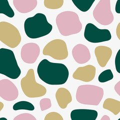 Hand drawn various shapes. Abstract contemporary seamless pattern. Modern trendy illustration. Perfect for textile print