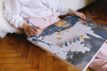 Person relaxing and inspirating at home.