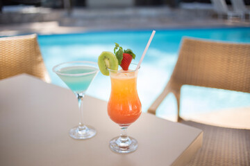 cocktail on the pool