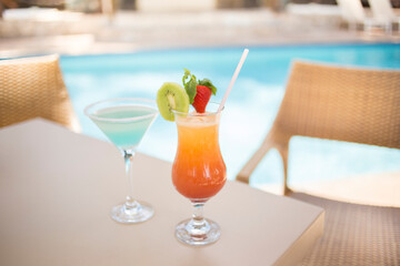 cocktail in the pool