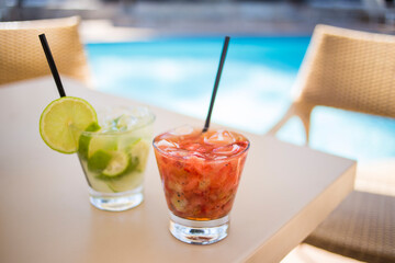 cocktail in the pool