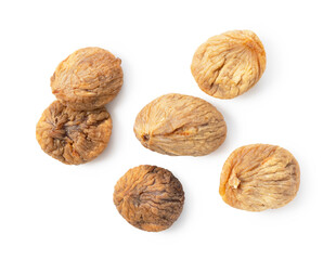 Dried figs on a white background