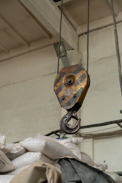 2 ton metal hook in a warehouse