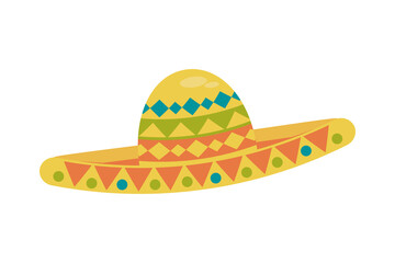 traditional mexican hat flat style icon