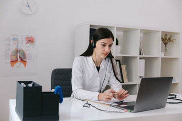 Female student having session in clinic