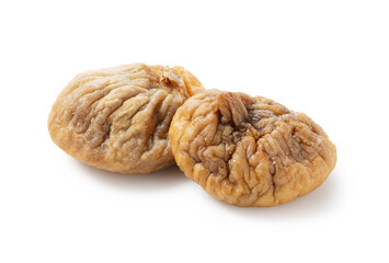Dried figs on a white background