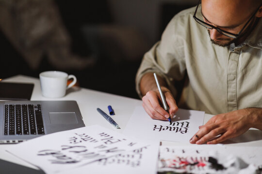 Man admiring his hobby