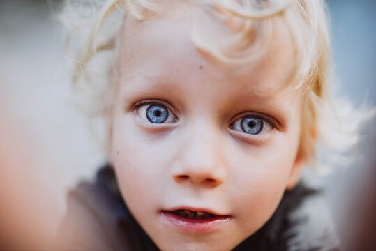 blond boy with blue eyes