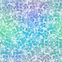 Seamless satin soft pastel color leaves pattern. High quality illustration. Beach or resort wear design of leaves in fuzzy turquoise and white. Repeat raster jpg pattern design.