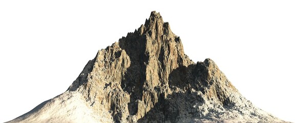 Obraz premium Snowy mountains Isolate on white background 3d illustration