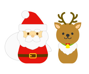 サンタクロースとトナカイ