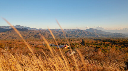 清里高原からの秋の夕暮れ　絶景