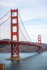 SAN FRANCISCO / USA - DECEMBER 25 2017: The Golden Gate bridge on Christmas Day.