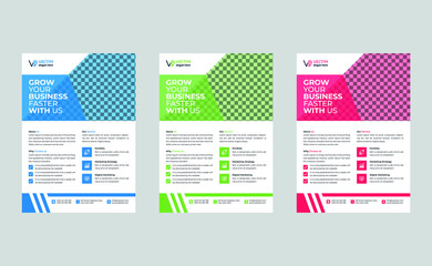 Abstract Modern And Creative Vector Corporate Flyer Design Template
