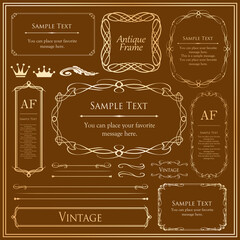 クリスマスのフレームセット、リースのデザイン、オーナメントや装飾デザイン