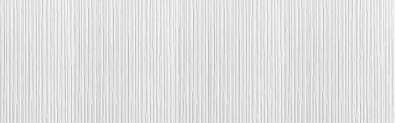 Panorama of Modern white stone wall with stripes texture and seamless background