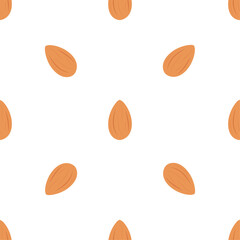 Sweet Almond Nut. Vector seamless pattern