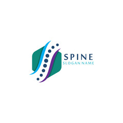 Spine chiropractic Care logo designs concept, Backbone Logo template