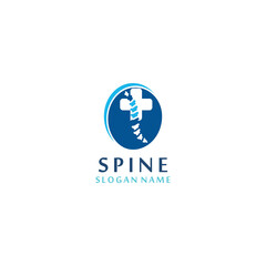 Spine chiropractic Care logo designs concept, Backbone Logo template