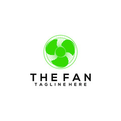 The fan logo concept vector. Fan logo template