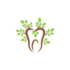 Nature dental icon design template vector isolated