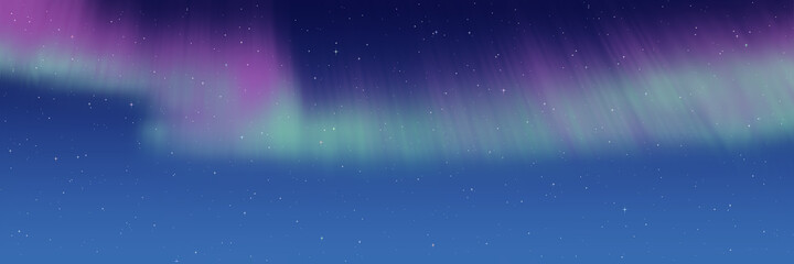 Obraz premium Polar lights, starry sky. Northern landscapes. Vector illustration, EPS10 