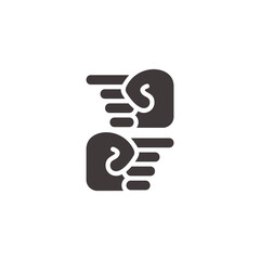 pointing directions finger sign icon symbol vector