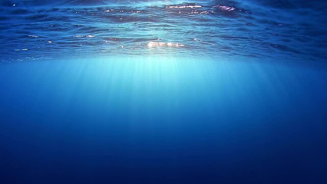 Underwater view of the sea waves